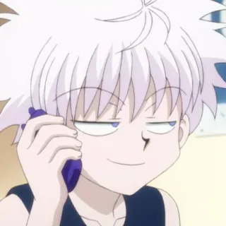 ⚡️ Killua Zoldyck Hunter x Hunter Аниме, Киллуа, Hunter x Hunter, Персонаж, Телефон, Мультфильм telegram sticker