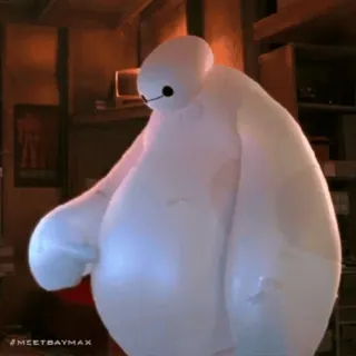 🤍 Baymax Big Hero 6 #MEETBAYMAX Baymax, Les Nouveaux Héros, Disney, Dessin animé, Robot, Amical, Animé whatsapp sticker