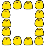 💛 pato, animal, borde, amarillo telegram sticker