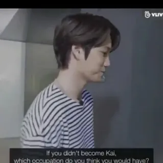 🧷 Kai If you didn't become Kai,
which occupation do you think you would have? Kai, métier, question, VLIV whatsapp sticker