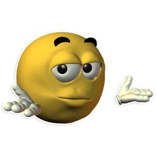 🤷 Emoji, Pertanyaan, Bingung, Tidak yakin, Ekspresi, Kuning whatsapp sticker