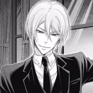 📚 William James Moriarty Moriarty the Patriot anime, manga, character, smile, suit, moriarty the patriot telegram sticker