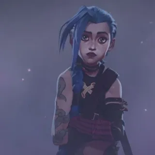 🕳 Jinx Arcane Arcane, Jinx, League of Legends, Cartone animato telegram sticker