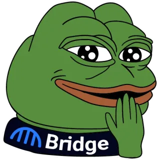 😂 Pepe the Frog Bridge Pepe the Frog, meme, internet culture, frog, Bridge telegram sticker