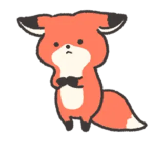 🤫 狐狸, 动物, 卡通, 贴纸 telegram sticker