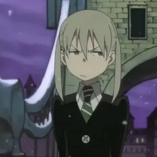 😐 Maka Albarn Soul Eater anime, manga, girl, character, school uniform telegram sticker