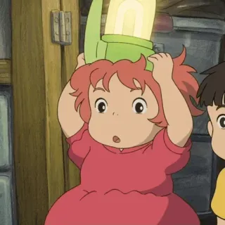🐽 Ponyo ponyo, ghibli, anime, hayao miyazaki, desenho animado, peixe whatsapp sticker