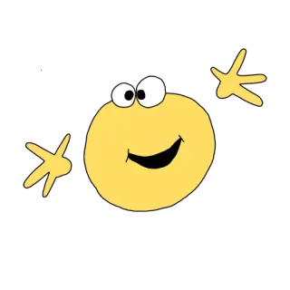🙃 amarelo, mancha, desenho animado, feliz whatsapp sticker