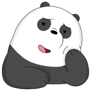 🥰 Panda We Bare Bears cartoon, panda, we bare bears, cute, animal telegram sticker