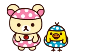 🐻 Rilakkuma ริลัคคุมะ, หมี, ไก่, น่ารัก, สัตว์ telegram sticker