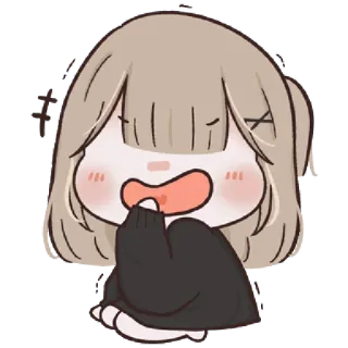 🥺 Kreskówka, Słodkie, Anime, Dziewczyna, Kawaii, Naklejka telegram sticker