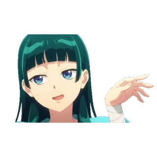🤏 アニメ, 女の子, キャラクター, ドヤ顔, 指差し, 皮肉 telegram sticker