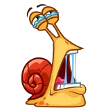 😪 Schnecke, weinen, Cartoon, traurig, Tränen telegram sticker