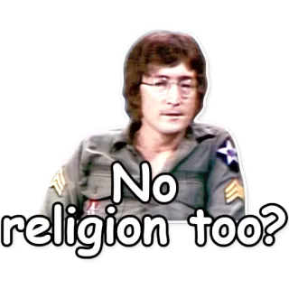 ❎ No religion too? religion, atheism, military telegram sticker