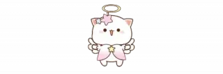 🫖 angelo, gatto, carino, kawaii, adesivo, aureola, stella telegram sticker