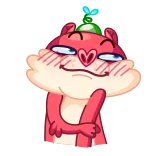 ☺️ Desenho animado, Personagem, Bonito, Engraçado, Vermelho whatsapp sticker