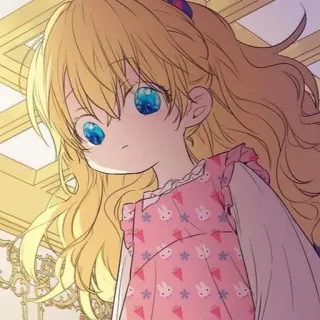 💫 Anime, Chica, Lindo, Dibujo animado, Ilustración telegram sticker