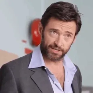 🐺 Hugh Jackman actor, celebrity, man, portrait whatsapp sticker