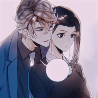🍡 pasangan, romansa, pria, wanita, gaya anime, hubungan telegram sticker