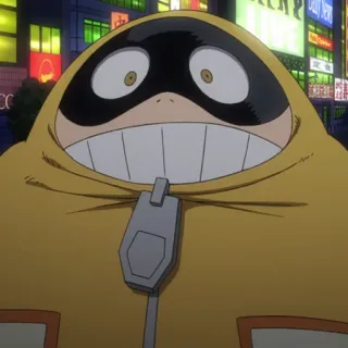 💛 Fat Gum My Hero Academia Anime, Personagem, Engraçado, Herói, Mangá, Fofo whatsapp sticker