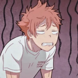 🏐 Shoyo Hinata Haikyuu!! KARASUNO
HIGH
SCHOOL Anime, Karasuno, Shoyo Hinata, Haikyuu, Épuisé, Transpirant whatsapp sticker