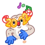 🥳 2022 2022, Новый год, Вечеринка, Праздник telegram sticker