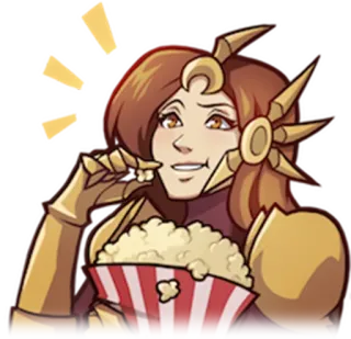 🎥 pipoca, comendo, assistindo, lanche, comida telegram sticker