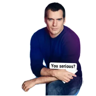 In Henry Cavill @FrozenSauces whatsapp stickers
