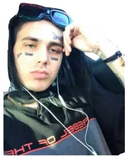 😞 REBEL OF THE LIGHT man, rebel, light, sunglasses, portrait, tattoo, fashion whatsapp sticker