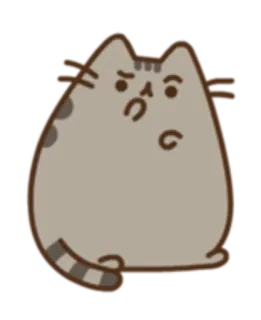 😕 Pusheen chat, Pusheen, autocollant, mignon, dessin animé telegram sticker
