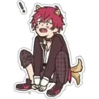 🍥 anime, cartoon, dog, cute, character, sticker telegram sticker