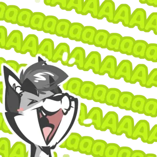 😱 AAAAAAAAaaaaaa 만화, 동물, 표정, 퍼리, 비명, 웃긴 telegram sticker