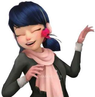 😅 Marinette Dupain-Cheng Miraculous: Tales of Ladybug & Cat Noir леди баг и супер кот, маринетт, мультфильм, мультсериал, леди баг telegram sticker