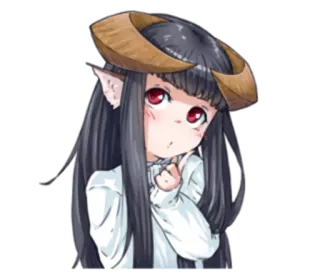 🙄 Anime, Elf, Hörner, Niedlich, Charakter telegram sticker