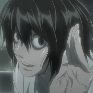 😜 L Death Note L Лоулайт, Death Note, Аниме, Детектив, Манга, Персонаж whatsapp sticker