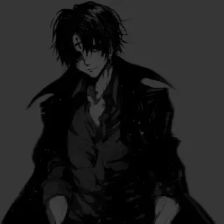 🖤 Chrollo Lucilfer Hunter x Hunter anime, chrollo lucilfer, hunter x hunter, villain, fan art whatsapp sticker