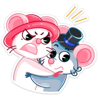 😡 rato, bravo, desenho animado, emoções, animais whatsapp sticker