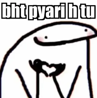 💖 bht pyari h tu love, heart, cute, kawaii, friendship telegram sticker