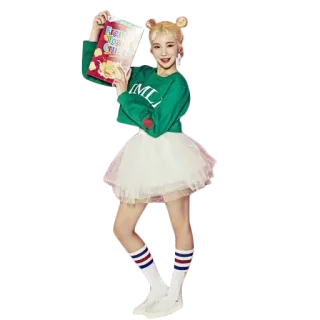 🍿 MILK ragazza, kpop, cereali, carino, bionda, tutù, latte telegram sticker