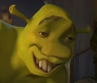 😏 Shrek オーガ, 緑, アニメ, 映画, コメディ telegram sticker