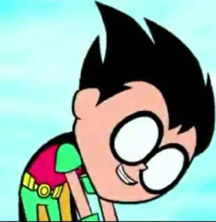 ✨ Robin Teen Titans Go! cartoon, Robin, Teen Titans Go, superheld telegram sticker