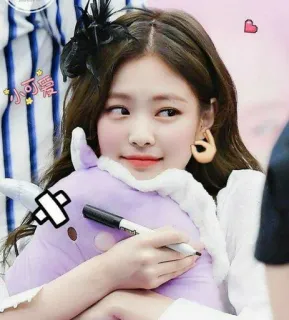 🌸 小可愛 woman, earrings, chinese text, soft, happy telegram sticker
