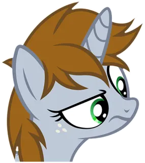 😕 desenho animado, pônei, animal, ilustração telegram sticker