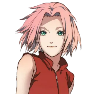 🙂 Sakura Naruto anime, sakura, naruto, character, pink hair, girl telegram sticker