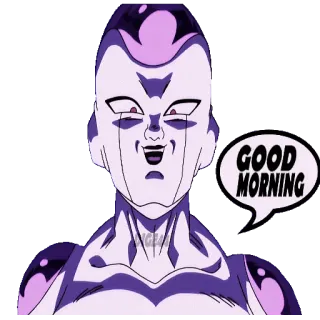 🛏 Frieza Dragon Ball GOOD MORNING Freezer, Dragon Ball, Anime, Buenos días, Sticker telegram sticker