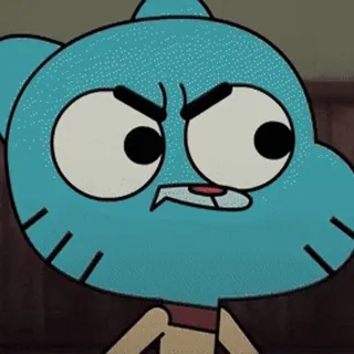 👿 Gumball Watterson The Amazing World of Gumball desenho animado, bravo, personagem, gato azul, Gumball, engraçado telegram sticker