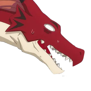 😨 дракон, аниме, монстр, существо telegram sticker