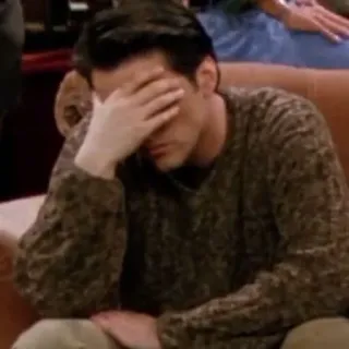 😓 Joey Tribbiani Friends joey, friends, facepalm, embarrassed, sad, upset telegram sticker
