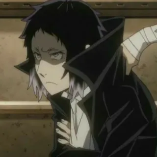 ♠ Akutagawa Ryunosuke Bungo Stray Dogs Anime, Manga, Akutagawa Ryunosuke, Bungo Stray Dogs, sombre, ambiance, sérieux telegram sticker