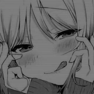 🔞 Anime, Cô gái, Manga, Đỏ mặt, Lưỡi telegram sticker